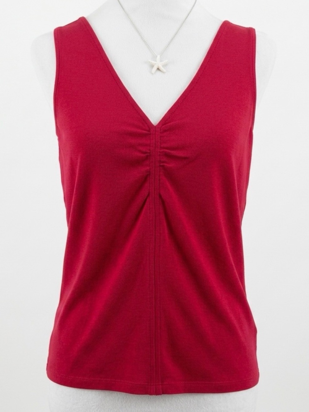 Banana Republic Sleeveless V-Neck Tank Top - Fuchsia